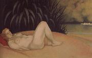 Felix Vallotton Nude sleeping on a bank oil on canvas
